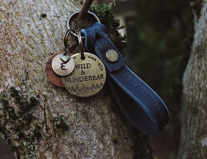 Schlüsselanhänger "Wild Child" • Schlüsselanhänger aus Fettleder
