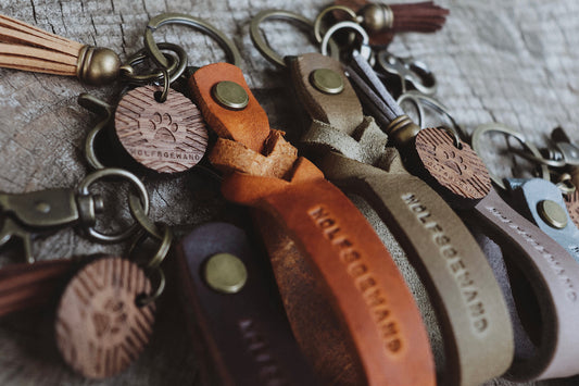 Schlüsselanhänger aus Fettleder | einfach oder geflochten