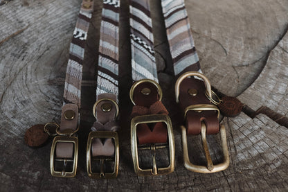 Halsband FRIGG • Fettleder-Stoff-Kombi | verschiedene Varianten erhältlich