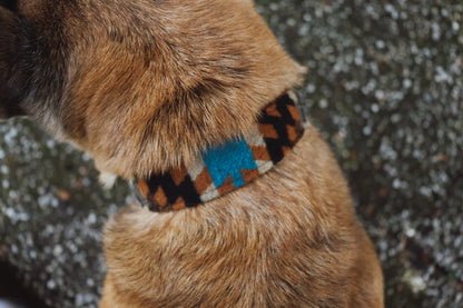 Halsband VALI • Fettleder-Stoff-Kombi | verschiedene Varianten erhältlich