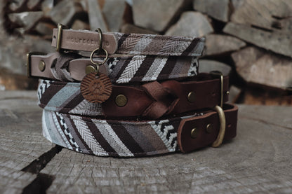 Halsband FRIGG • Fettleder-Stoff-Kombi | verschiedene Varianten erhältlich