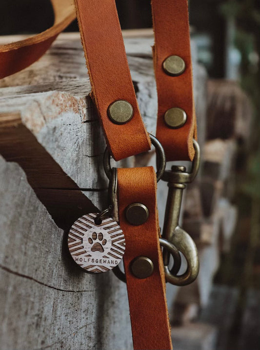 Einfache Lederleine 3-fach verstellbar | ca. 2m | verschiedene Farben & Breiten erhältlich