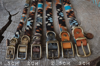 Halsband VALI • Fettleder-Stoff-Kombi | verschiedene Varianten erhältlich