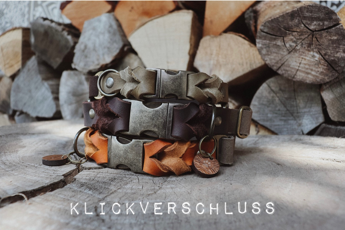 Halsband Fettleder trifft Wildleder | verschiedene Varianten erhältlich