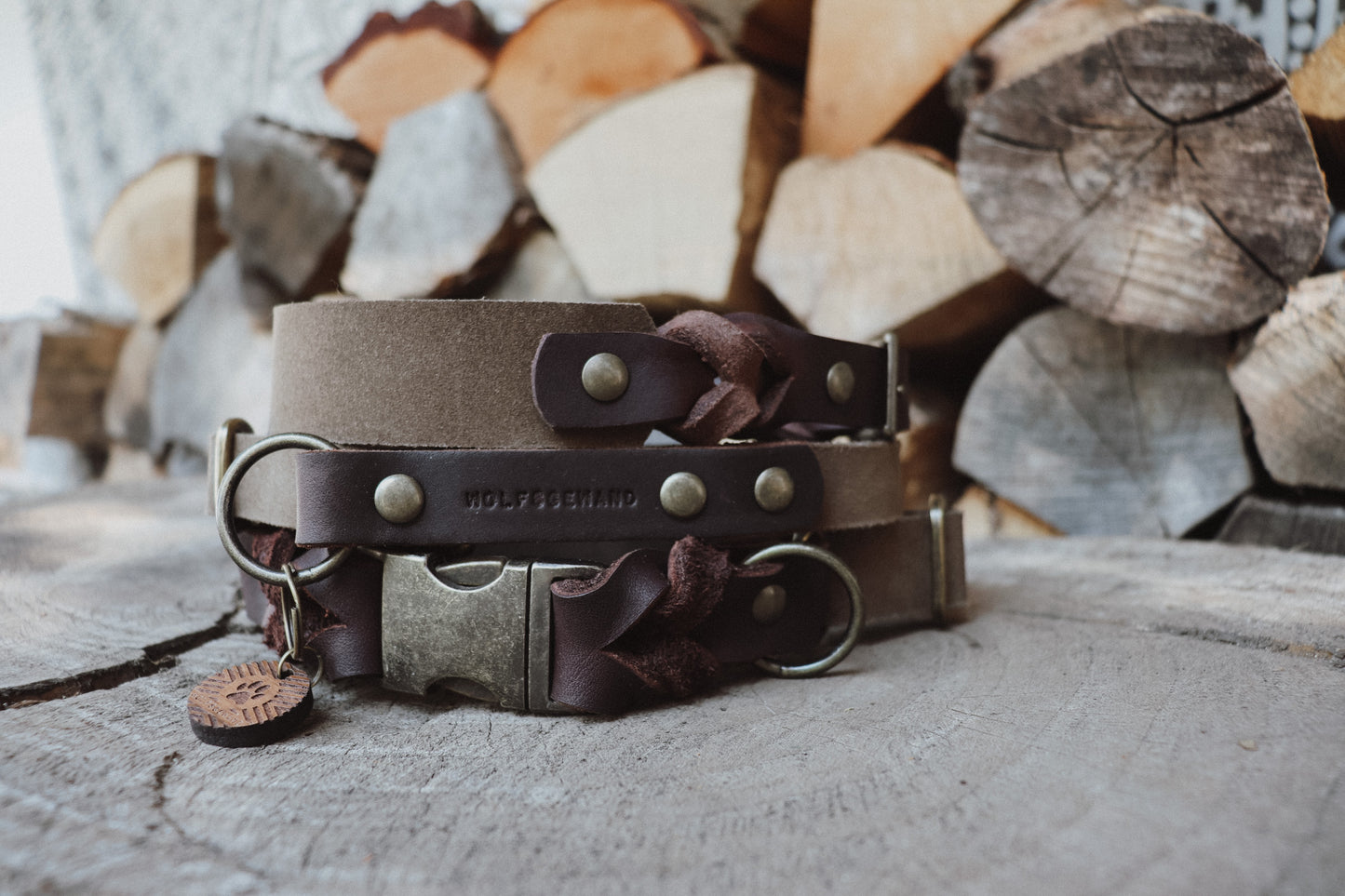 Halsband Fettleder trifft Wildleder | verschiedene Varianten erhältlich