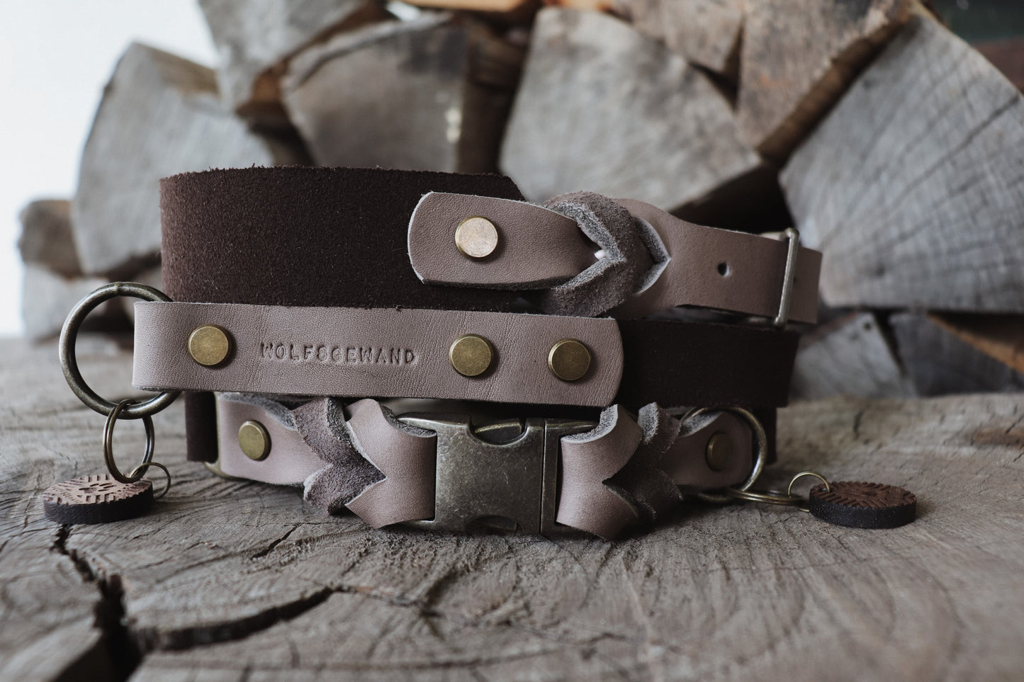 Halsband Fettleder trifft Wildleder | verschiedene Varianten erhältlich