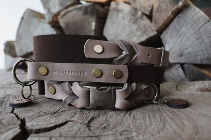 Halsband Fettleder trifft Wildleder | verschiedene Varianten erhältlich