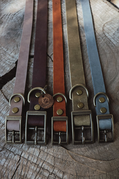 Halsband aus Fettleder | zeitloser Klassiker | einfach oder geflochten