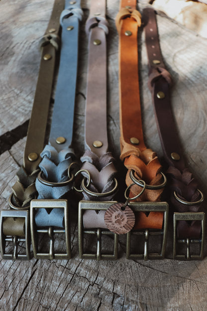 Halsband aus Fettleder | zeitloser Klassiker | einfach oder geflochten