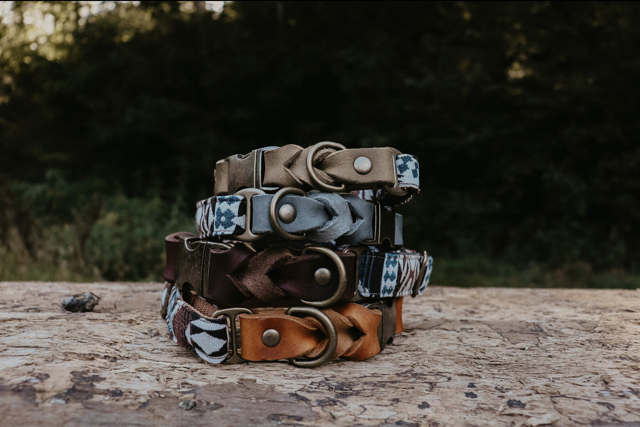 Halsband TYR • Fettleder-Stoff-Kombi | verschiedene Varianten erhältlich