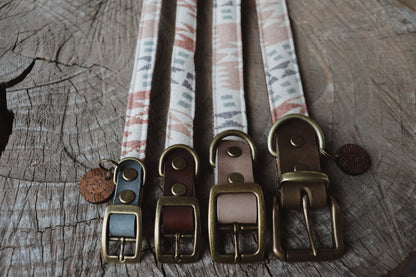 Halsband EMBLA • Fettleder-Stoff-Kombi | verschiedene Varianten erhältlich