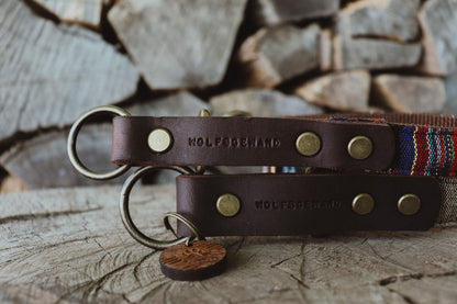 Halsband NOTT • Fettleder-Stoff-Kombi | verschiedene Varianten erhältlich