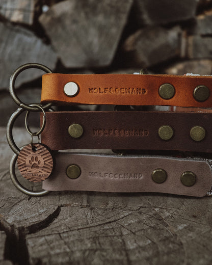 Halsband DAG • Fettleder-Stoff-Kombi | verschiedene Varianten erhältlich