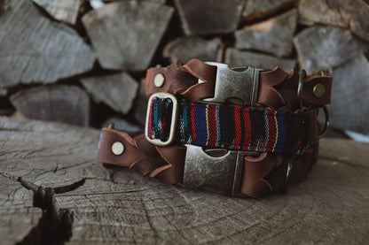 Halsband NOTT • Fettleder-Stoff-Kombi | verschiedene Varianten erhältlich