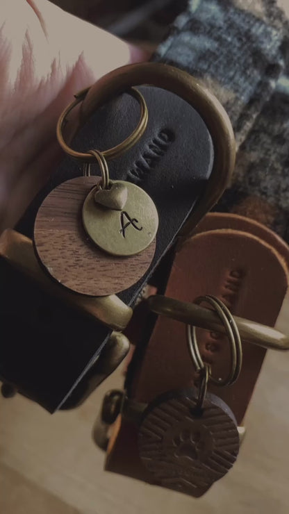 Halsband VALI • Fettleder-Stoff-Kombi | verschiedene Varianten erhältlich