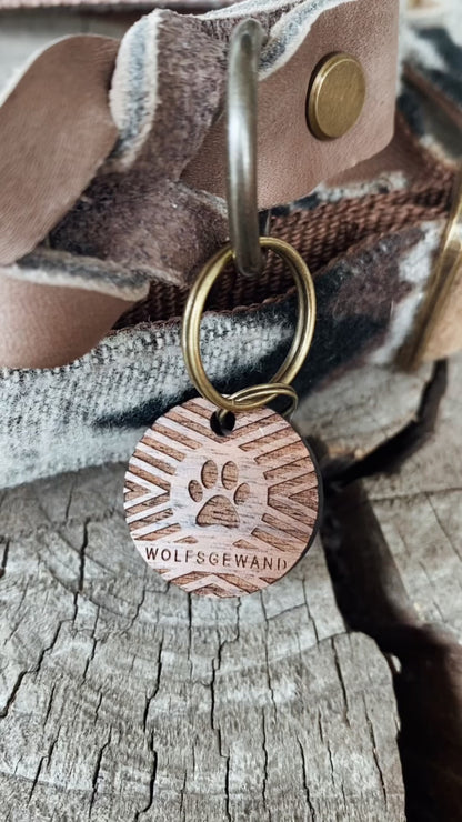 Halsband YMIR • Fettleder-Stoff-Kombi | verschiedene Varianten erhältlich